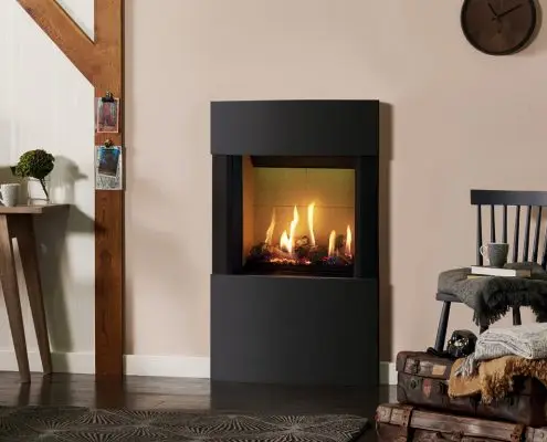 Gazco Riva2 500HL Slimline Esprit with Vermiculite lining