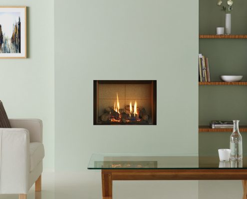 Gazco Riva2 500 Edge gas fire with Vermiculite lining