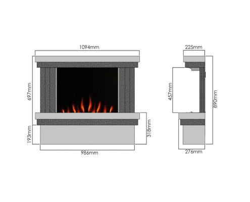Evonic Gilmour 6 electric fire - Legacy range