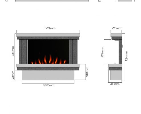 Evonic Gilmour 9 electric fire - Legacy range