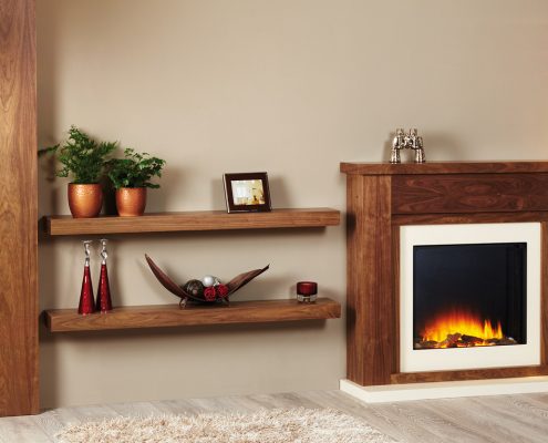 Focus Fireplaces Standard Shelves in a Walnut Finish