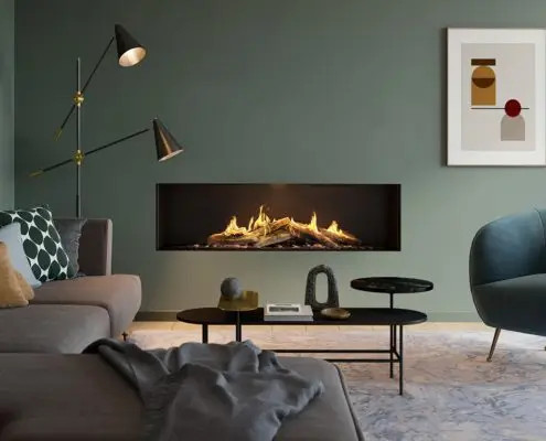 Rais Visio 160 F panoramic built-in gas fire