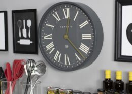 Mr Butler - Large Roman Numeral Wall Clock | Moonstone Grey