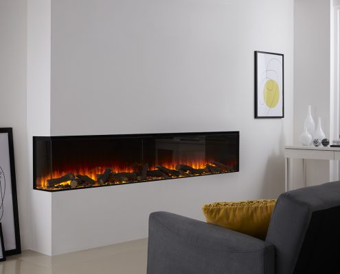British Fires: New Forest 2400 electric fire - Corner