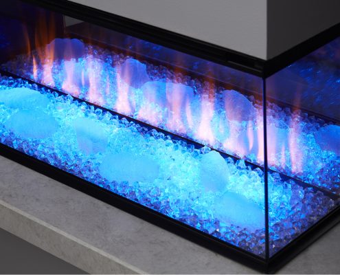 British Fires: New Forest 870 electric fire - Blue Diamond Light