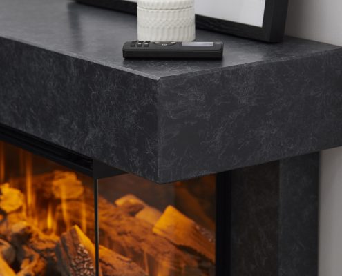 British Fires: New Forest Winchester electric fire - Grey Marble Effect