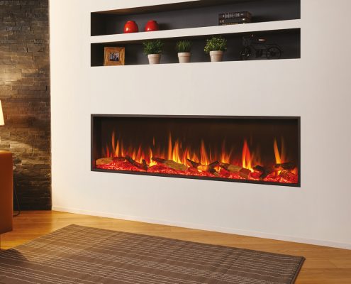 Media Wall with Gazco eStudio 135R electric fire