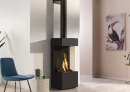 Vision Trimline - Quartz Freestanding Gas Fire - Gemstone Series