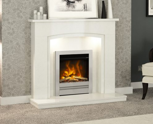 Elgin & Hall - 48” Florano sur- round in White micro marble with Smartsense LED lights