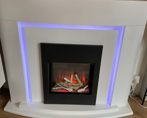 Virtue Electric Suite with Flamerite electric fire SAVE £805