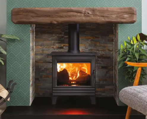 2025-FocusCast-non-combustable-beams- FocusCast Character Great Beam in aDark Oak Finish