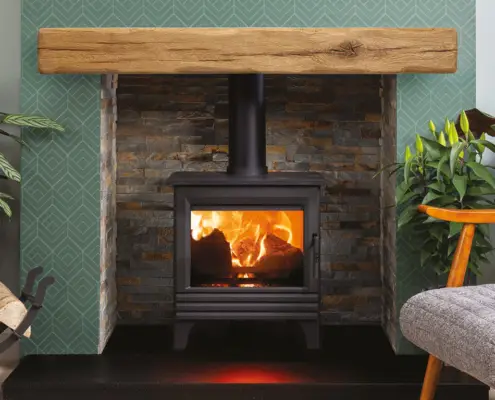 2025-FocusCast-non-combustable-beams-2 FocusCast Character Standard Fascia Beam in a Honey Oak Finish