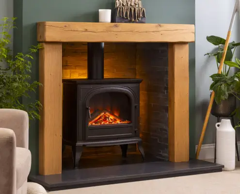 2025-FocusCast-non-combustable-beams-5 FocusCast Barlby Surround in a Smooth Pale Oak Finish