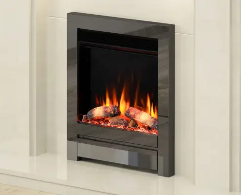Diamond electric fires - iQFX-16 inset electric eFire in Black Nickel