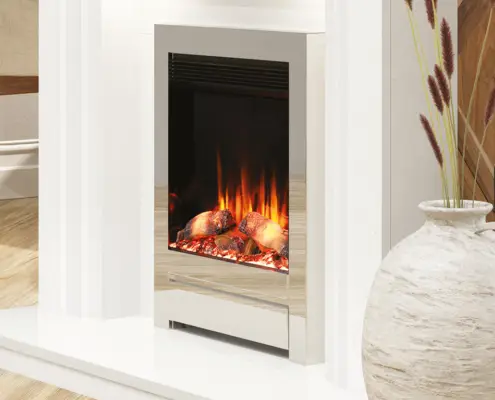 Diamond electric fires - iQFX-16 inset electric eFire in Chrome