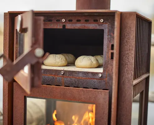 RB73 Quercus - CorTen steel wood stove