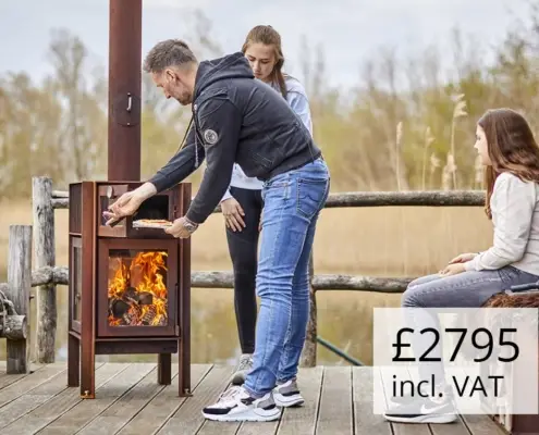 RB73 Quercus - CorTen steel wood stove