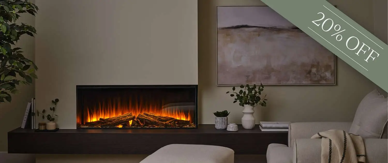British Fires - 20% off electric fires in January 2026 only