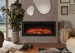 Built Fires - Onyx Avita 120, installed as a single-sided fire with Edge XL frame