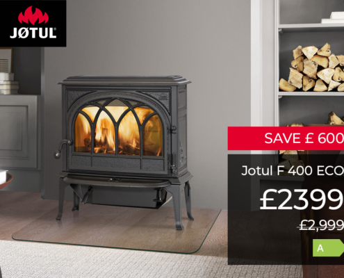 £600 savings offered on the Jøtul F400 ECO - offer ends 21 November 2026